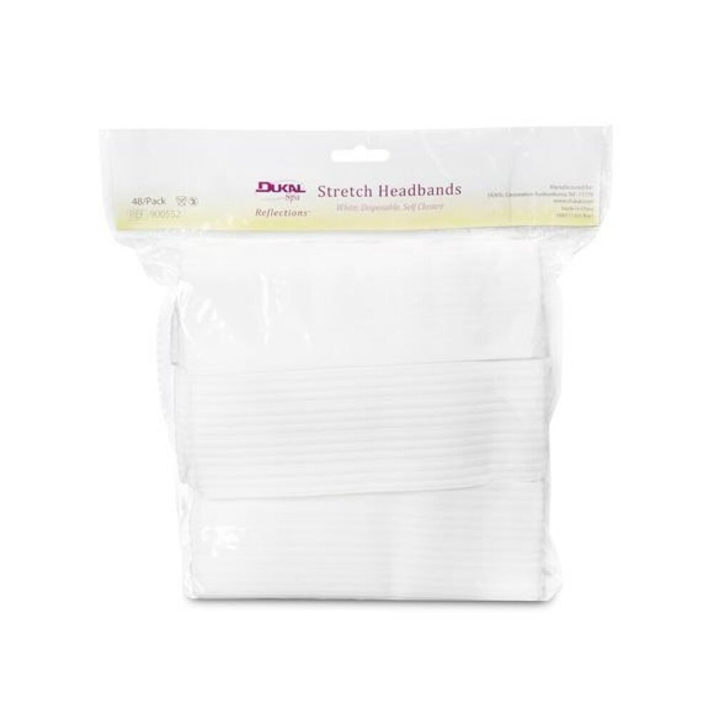 Disposable Stretch Headbands with Closure Pack of 48 Spa Salon Facial Hairband
